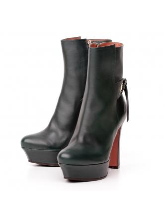 Giorgio Fabiani dark green leather boots