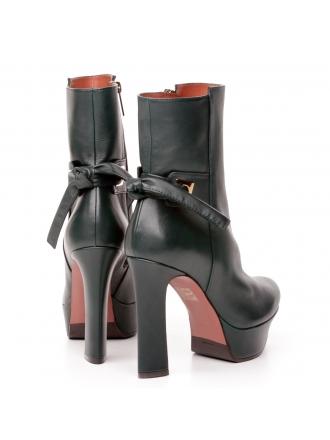 Giorgio Fabiani dark green leather boots