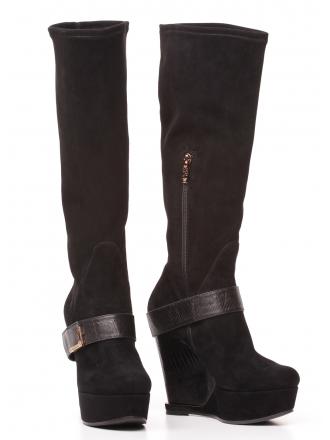 Giorgio Fabiani women's black suede boots
