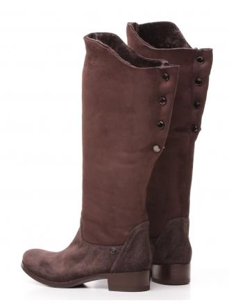Fabi brown goat leather boots
