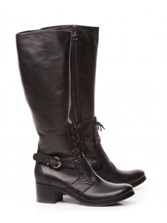 Fabi black patent leather boots