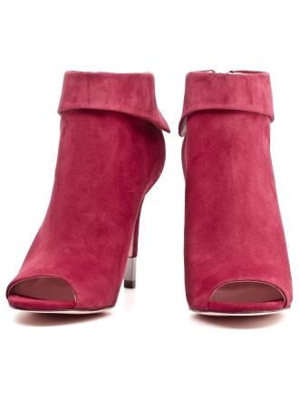 GUESS Burgundy Suede Leather Boots on Heel HESSIO 22 FLHES3 SUE09 BURGU