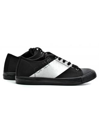 Sneakersy Męskie Calvin Klein Jeans Czarne Antonio SE8590 Black/Silver