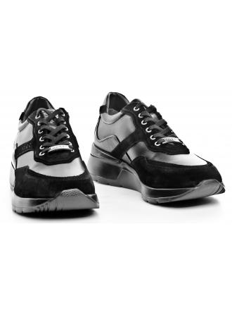 Sneakersy Męskie GUESS Czarne Marcus FM8MAR LEA12 BLACK