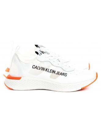 Sneakersy Męskie Calvin Klein Jeans Białe Alban S0583 Bright White