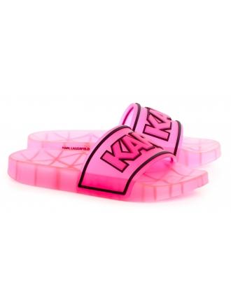 Klapki Damskie Karl Lagerfeld Róż Kondo KL80710 Hot Pink Rubber