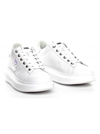 Sneakersy Damskie Karl Lagerfeld Biel Kapri KL62589 01L White Lthr w/Iridescent
