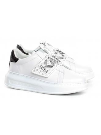 Sneakersy Damskie Karl Lagerfeld Biel Karpi KL62536 011 White Lthr