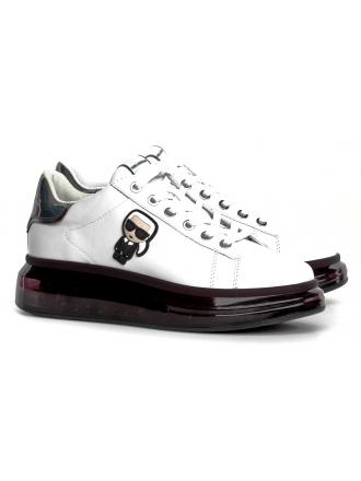 Sneakersy Damskie Karl Lagerfeld Biel KL62634 010 White
