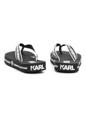 Klapki Damskie Karl Lagerfeld Czarne KL81001S Y01 Black