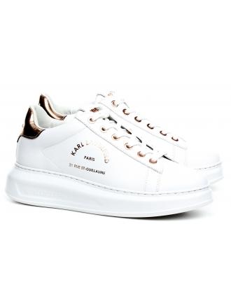 Sneakersy Damskie Karl Lagerfeld Biel KL62538 01P White Pink