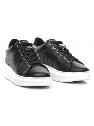Sneakersy Damskie Karl Lagerfeld Black KL62523F 000 Black Lthr