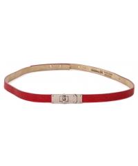 Women&#039;s coral leather belt
