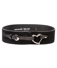 Women&#039;s black leather belt