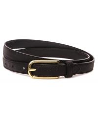 Women&#039;s black leather belt