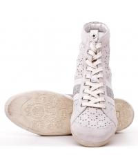 Janet Sport Italian white leather sneakers