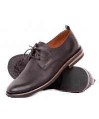 NORD men&#039;s black leather shoes- small size