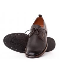NORD men&#039;s black leather shoes- small size