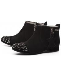 Les Tropeziennes  women&#039;s black suede boots