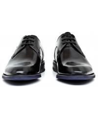 Clarks men&#039;s black leather shoes Swinley Lace 26119797797 Black Leather