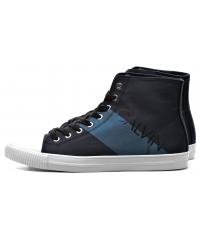 Sneakersy Męskie Calvin Klein Jeans Granatowe Wysokie Antani SE8591 Navy/Metal blue