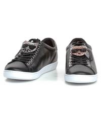 Sneakersy Damskie Karl Lagerfeld Czarne Kupsole II KL61276 000 Black Lthr