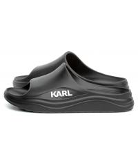Klapki Męskie Karl Lagerfeld Czarne KL75001 VG0 Black
