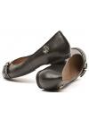 Armani Jeans women's black leather ballerinas 30 B5593 28 12 Black
