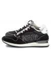 Sneakersy Męskie Karl Lagerfeld Czerń Velocitor II KL52920 400 Black Lthr & Textile